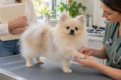 A Pomeranian health examination with previous records